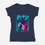 Neon Zero-womens v-neck tee-Bruno Mota