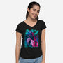 Neon Zero-womens v-neck tee-Bruno Mota
