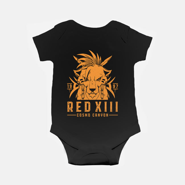 Red XIII-baby basic onesie-Alundrart