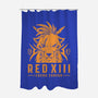 Red XIII-none polyester shower curtain-Alundrart