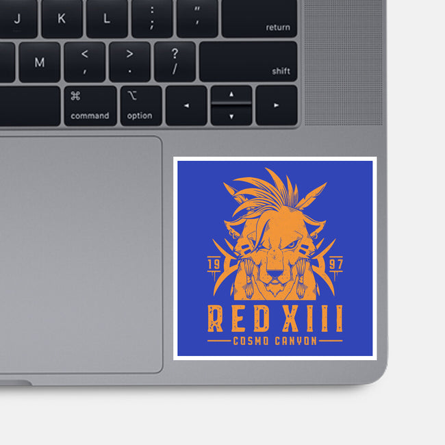 Red XIII-none glossy sticker-Alundrart