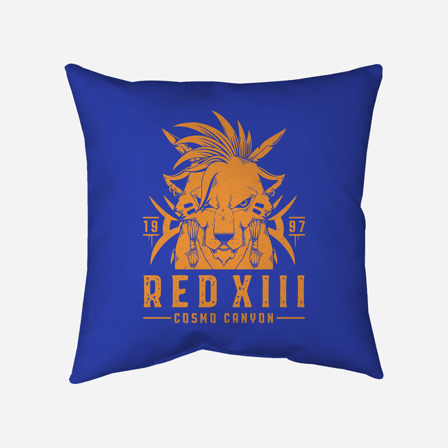 Red XIII-none removable cover w insert throw pillow-Alundrart
