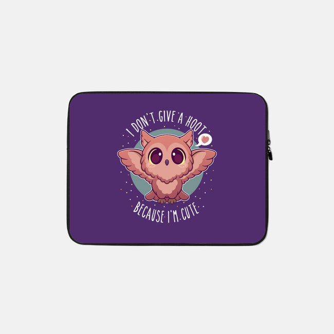 Hoot I'm Cute-none zippered laptop sleeve-glassstaff