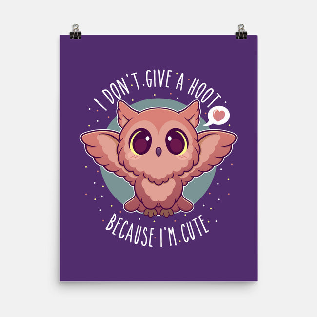 Hoot I'm Cute-none matte poster-glassstaff