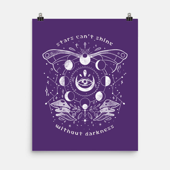 Stars Can't Shine Without Darkness-none matte poster-eduely