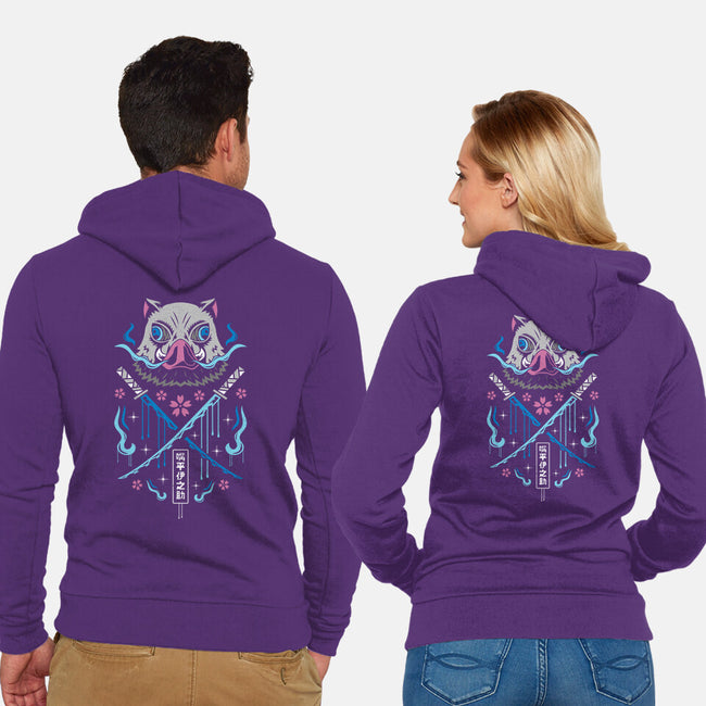 Beast Breathing Swordsman-unisex zip-up sweatshirt-Logozaste