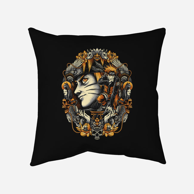 Legend Of The Ninja-none removable cover w insert throw pillow-glitchygorilla