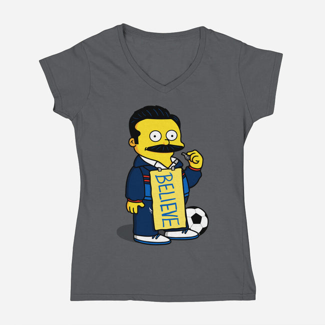 Lasso Special!-womens v-neck tee-Raffiti