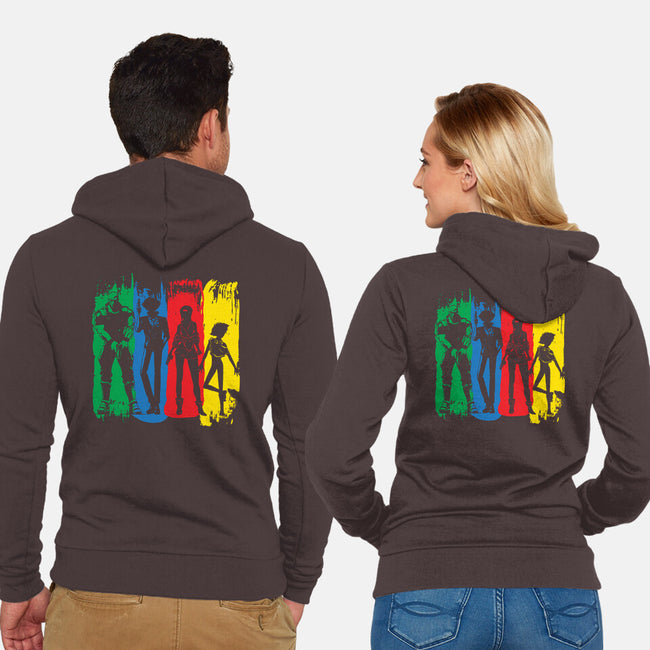 Space Bounty Hunter Crew-unisex zip-up sweatshirt-DrMonekers