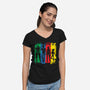 Space Bounty Hunter Crew-womens v-neck tee-DrMonekers