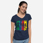 Space Bounty Hunter Crew-womens v-neck tee-DrMonekers