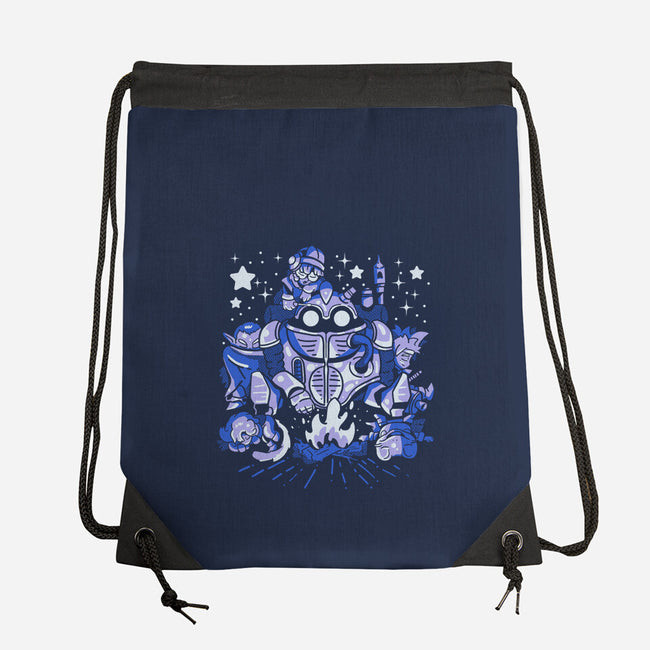 Deep Sleep-none drawstring bag-Sketchdemao