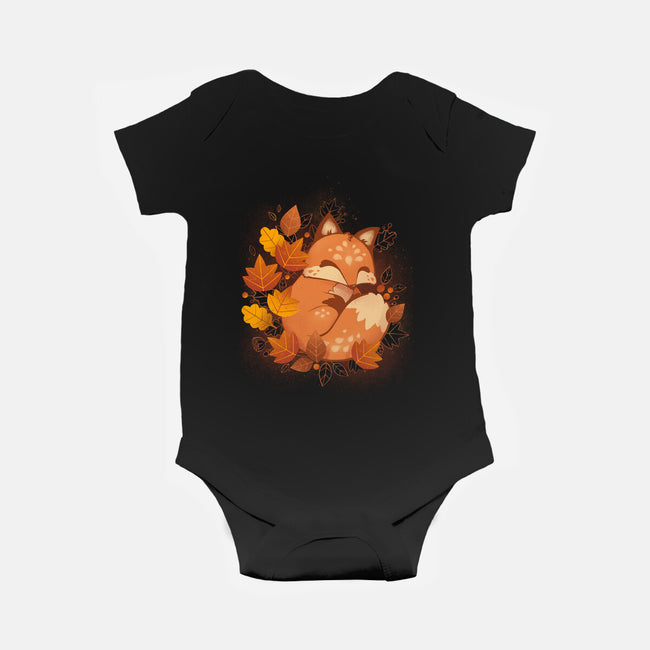 Autumn Fox-baby basic onesie-ricolaa