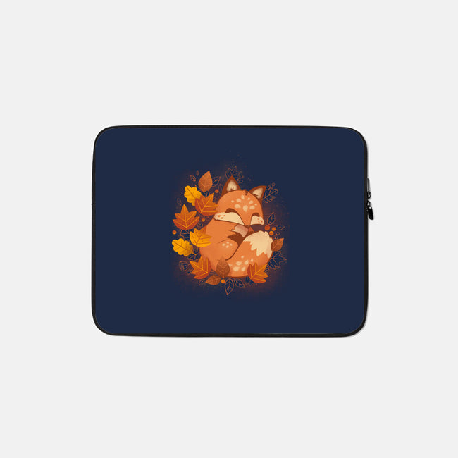 Autumn Fox-none zippered laptop sleeve-ricolaa