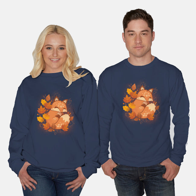 Autumn Fox-unisex crew neck sweatshirt-ricolaa