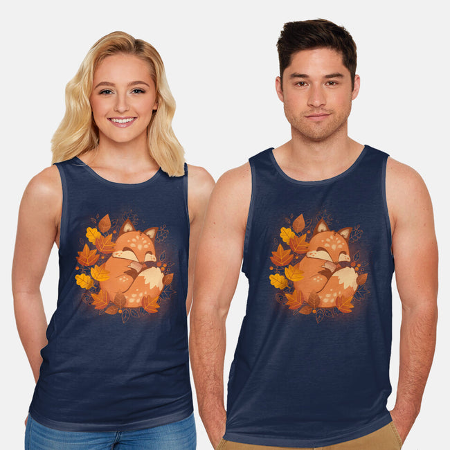 Autumn Fox-unisex basic tank-ricolaa