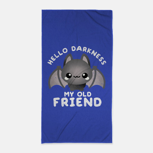 Darkness My Old Friend-none beach towel-NemiMakeit