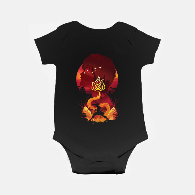 Fire Nation Landsacape-baby basic onesie-dandingeroz