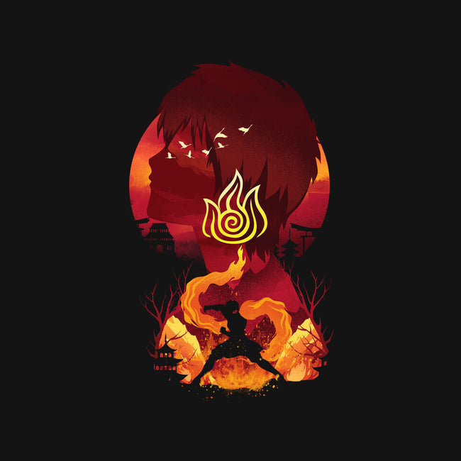 Fire Nation Landsacape-womens fitted tee-dandingeroz