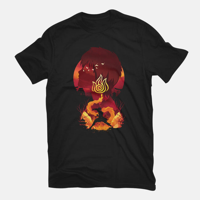 Fire Nation Landsacape-womens basic tee-dandingeroz