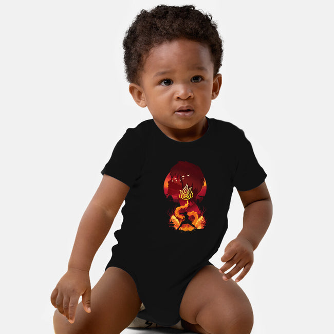 Fire Nation Landsacape-baby basic onesie-dandingeroz
