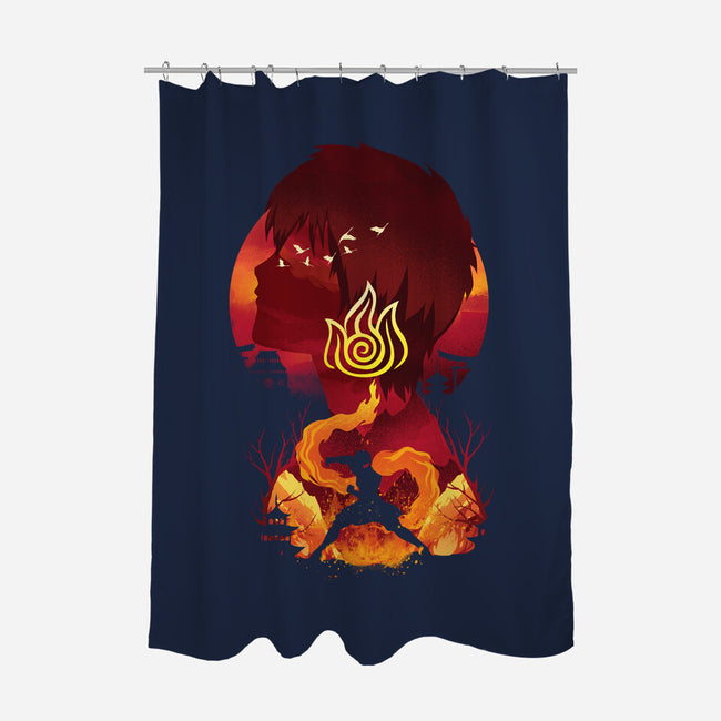 Fire Nation Landsacape-none polyester shower curtain-dandingeroz