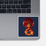 Fire Nation Landsacape-none glossy sticker-dandingeroz