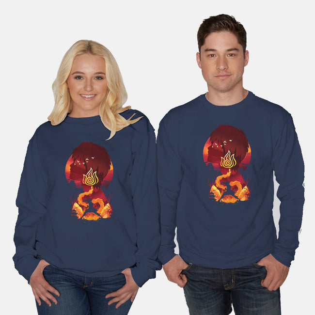 Fire Nation Landsacape-unisex crew neck sweatshirt-dandingeroz