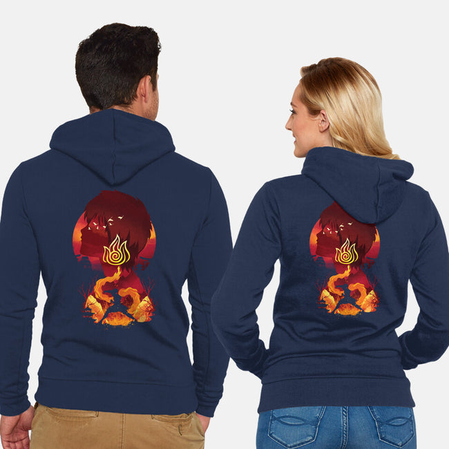 Fire Nation Landsacape-unisex zip-up sweatshirt-dandingeroz