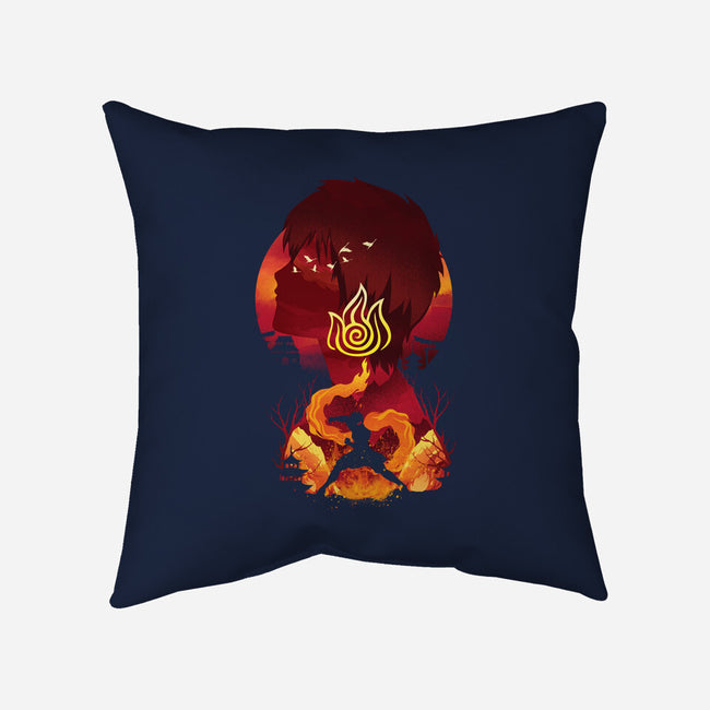 Fire Nation Landsacape-none removable cover w insert throw pillow-dandingeroz
