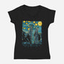 Starry Argonath-womens v-neck tee-retrodivision