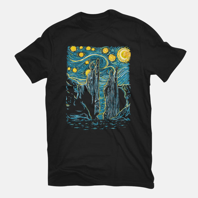 Starry Argonath-womens fitted tee-retrodivision