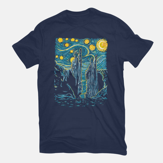 Starry Argonath-womens fitted tee-retrodivision