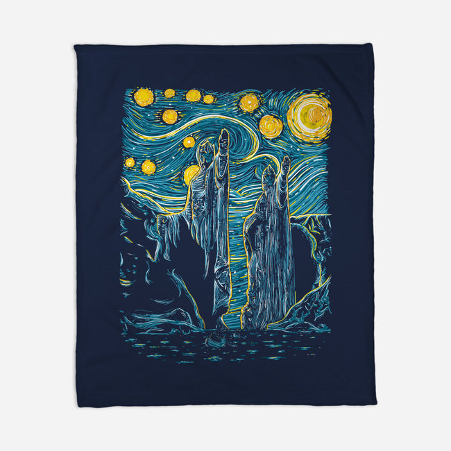 Starry Argonath-none fleece blanket-retrodivision