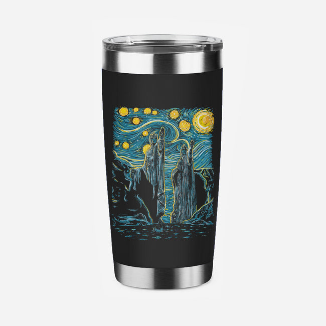Starry Argonath-none stainless steel tumbler drinkware-retrodivision