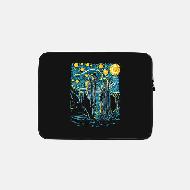 Starry Argonath-none zippered laptop sleeve-retrodivision