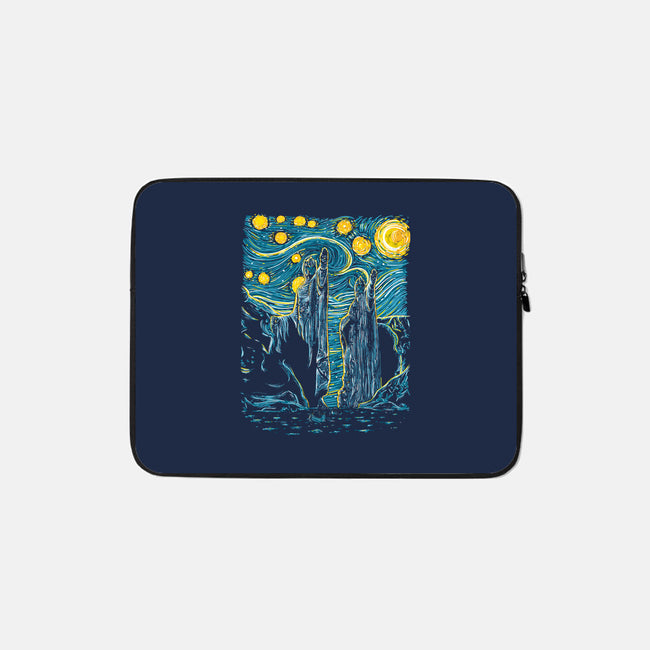 Starry Argonath-none zippered laptop sleeve-retrodivision