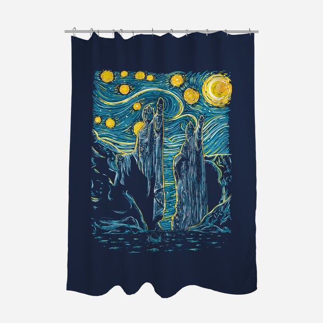 Starry Argonath-none polyester shower curtain-retrodivision