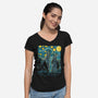 Starry Argonath-womens v-neck tee-retrodivision