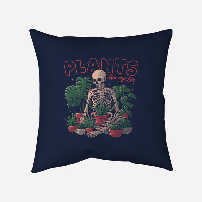 Plants Are My Life-none removable cover w insert throw pillow-eduely