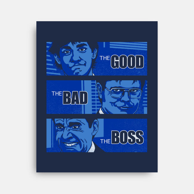 The Good, The Bad And The Boss-none stretched canvas-Getsousa!