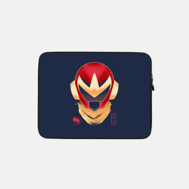 Protoman-none zippered laptop sleeve-RamenBoy