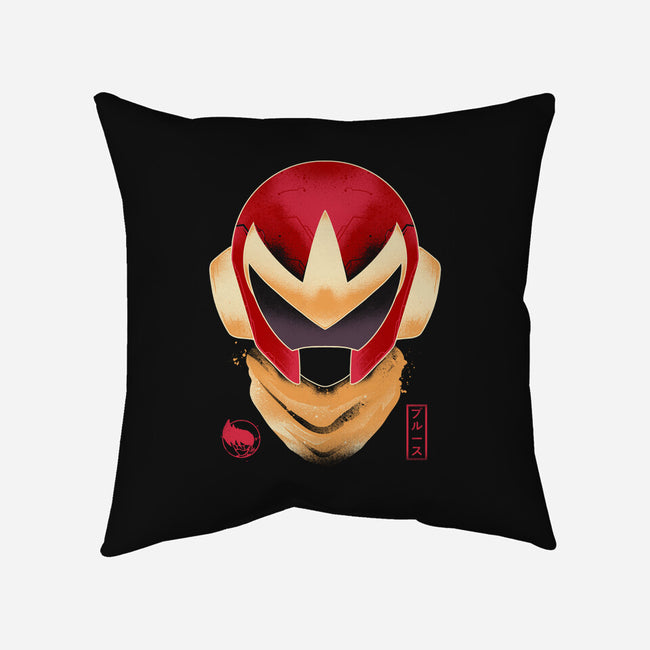 Protoman-none removable cover w insert throw pillow-RamenBoy