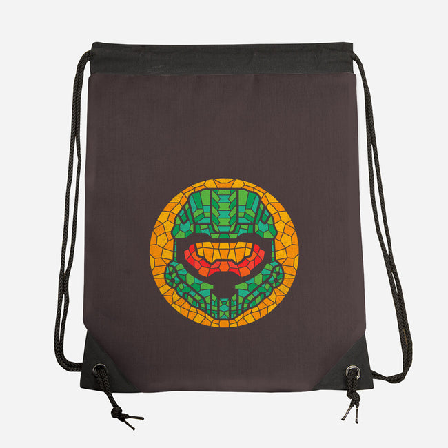 117 Helmet Mosaic-none drawstring bag-Logozaste