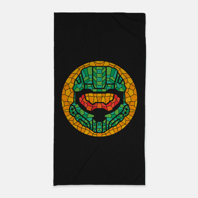 117 Helmet Mosaic-none beach towel-Logozaste