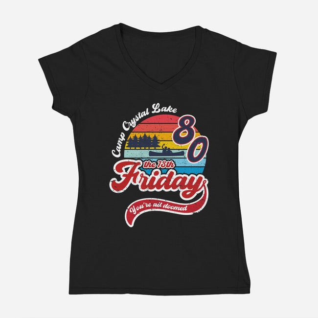 Friday 1980-womens v-neck tee-DrMonekers