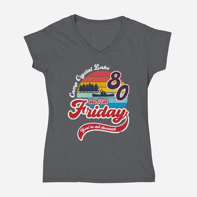 Friday 1980-womens v-neck tee-DrMonekers