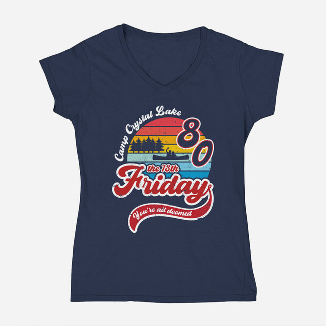 Friday 1980-womens v-neck tee-DrMonekers