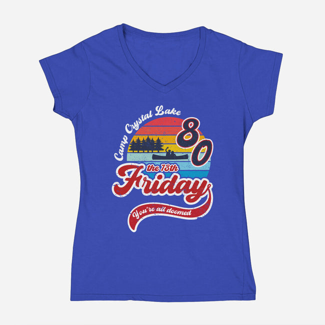 Friday 1980-womens v-neck tee-DrMonekers