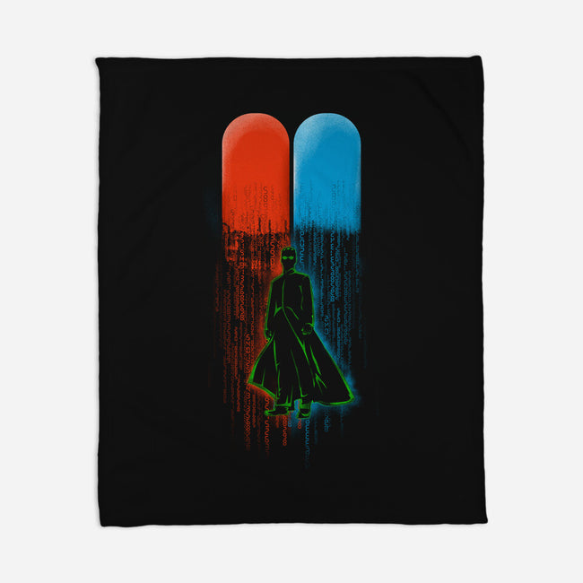 Red Pill Blue Pill-none fleece blanket-Wookie Mike
